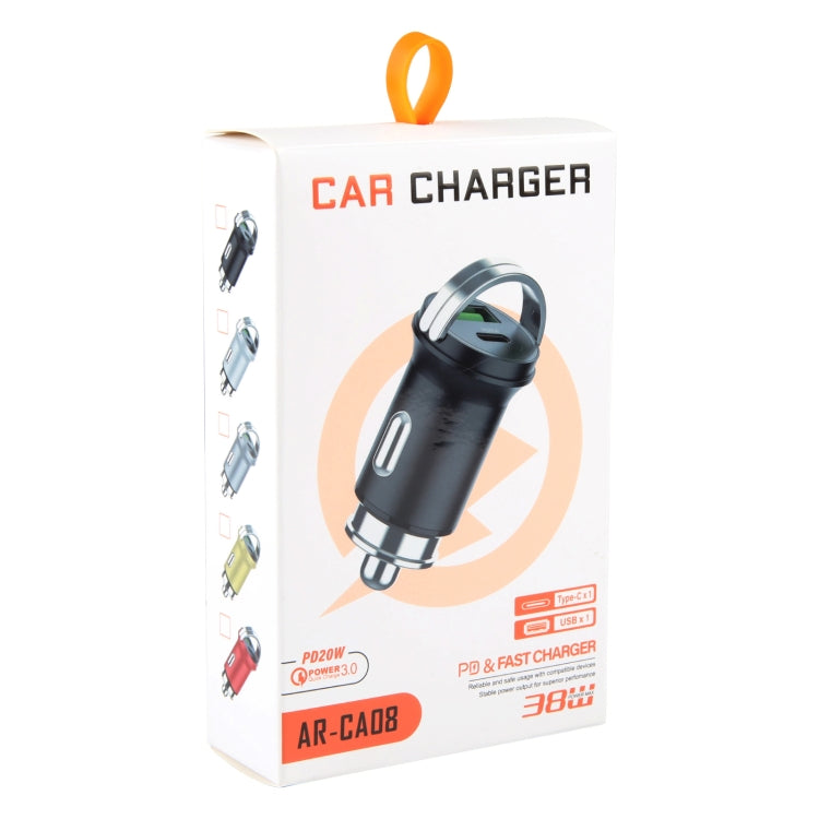 AR-CA08 12W 2A USB-C / Type-C + USB Ports Car Charger (Red) - free shipping - PMC TechLife - Order now!