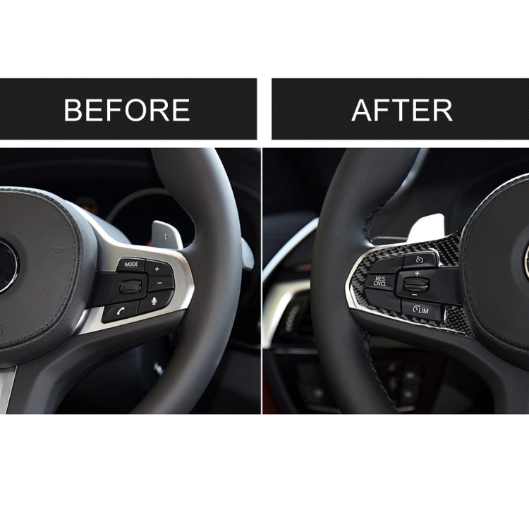 Car Carbon Fiber Steering Wheel Button Configuration A Decorative Sticker for BMW 5 Series G30/G38 X3 G01/G08 - Car Interior Mouldings by PMC TechLife | Online Shopping South Africa | PMC TechLife | Buy Now Pay Later Mobicred