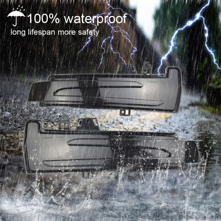 1 Pair For Mercedes-Benz A Class W176 2013-2017 Car Dynamic LED Turn Signal Light Rearview Mirror Flasher Water Blinker (Transparent Black) - Arrow Turn Lights by PMC TechLife | Online Shopping South Africa | PMC TechLife