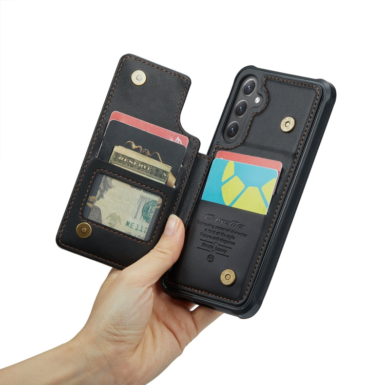 For Samsung Galaxy S23 FE 5G CaseMe C22 Card Slots Holder RFID Anti-theft Phone Case(Black) - free shipping - PMC Jewellery - Order now!