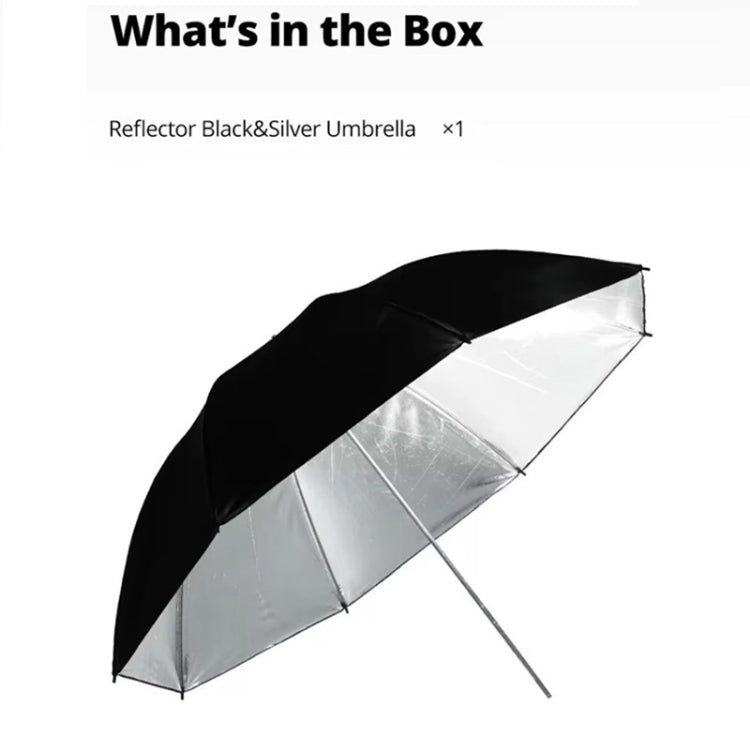 Godox UB002 Photography Studio Reflector Diffuser Umbrella, Size:40 inch 102cm(Black Silver) - by Godox | Online Shopping South Africa | PMC TechLife | Buy Now Pay Later Mobicred