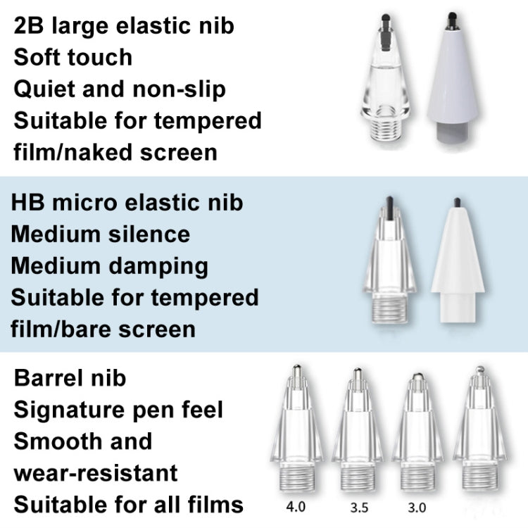 For Huawei M-Pencil 2 / 3 Mute Damping Anti-slip Replacement Nibs, Style: 2H White - free shipping - PMc TechLife - Order now!