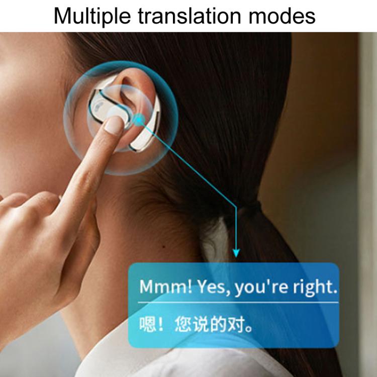 M76 Intelligent AI Translation On-Ear Digital Display Bluetooth Earphone(Skin Color) - by PMC TechLife | Online Shopping South Africa | PMC TechLife | Buy Now Pay Later Mobicred