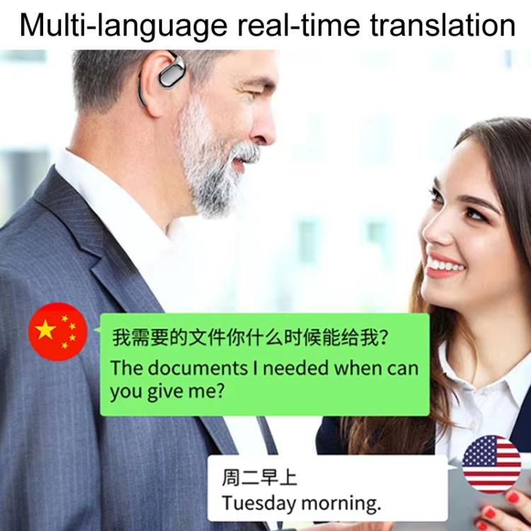 M75 On-Ear AI Intelligent Translation Language Conference Recording Wireless Digital Display Bluetooth Earphone(Black) - by PMC TechLife | Online Shopping South Africa | PMC TechLife | Buy Now Pay Later Mobicred