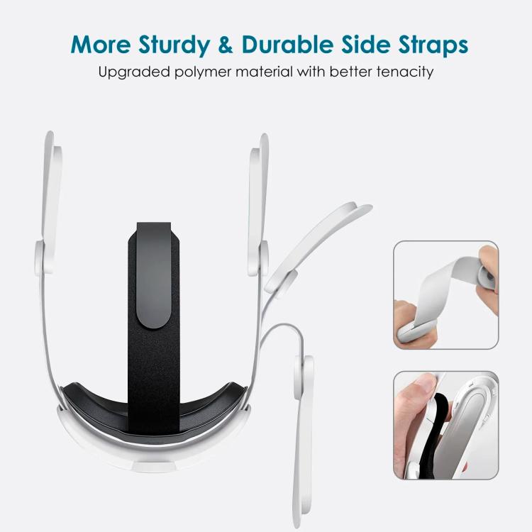 For Meta Quest 2 VR RGB Head Strap Adjustable Headband Built-in 8000 mAh Battery(Gaming Black) - free shipping - PMc TechLife - Order now!