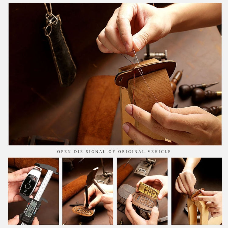 Hallmo Car Cowhide Leather Key Protective Cover Key Case for Volkswagen Lavida A Style(Black) - free shipping - PMC TechLife - Order now!