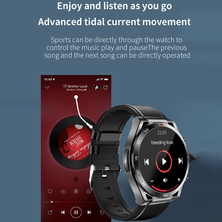 ET450 1.39 inch IP67 Waterproof Silicone Band Smart Watch, Support ECG / Non-invasive Blood Glucose Measurement(Black) - Smart Watches by PMC TechLife | Online Shopping South Africa | PMC TechLife