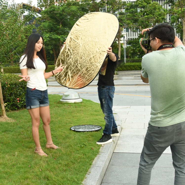 90 x 120cm 5-in-1 Silver / Soft / Gold / White / Black Folding Photo Studio Reflector Board - by PMC TechLife | Online Shopping South Africa | PMC TechLife
