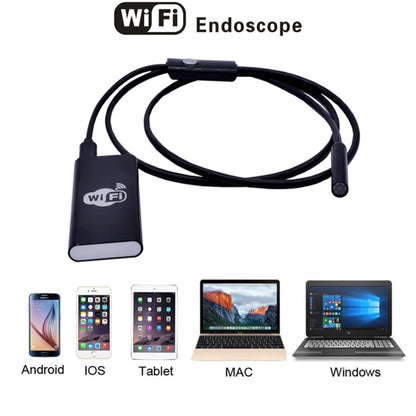 1.0MP HD Camera 30m Wireless Distance Metal WiFi Box Waterproof IPX67 Endoscope Snake Tube Inspection Camera with 6 LED for Android & iOS, Length: 1m, Lens Diameter: 9mm(Black) -  by PMC Jewellery | Online Shopping South Africa | PMC Jewellery | Buy Now Pay Later Mobicred