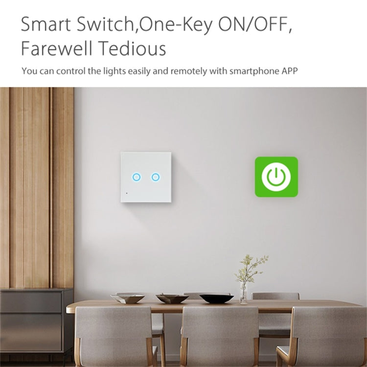 NEO NAS-SC02W Wireless WiFi EU Smart Light Control Switch 2Gang - Smart Switch by NEO | Online Shopping South Africa | PMC Jewellery | Buy Now Pay Later Mobicred