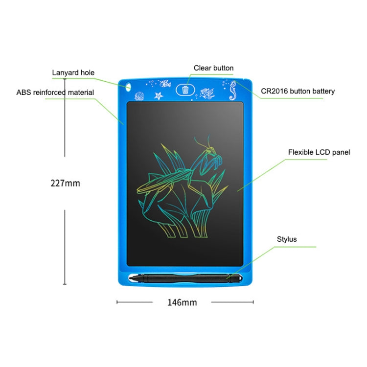 8.5 inch Color LCD Tablet Children LCD Electronic Drawing Board (Blue) -  by PMC Jewellery | Online Shopping South Africa | PMC Jewellery