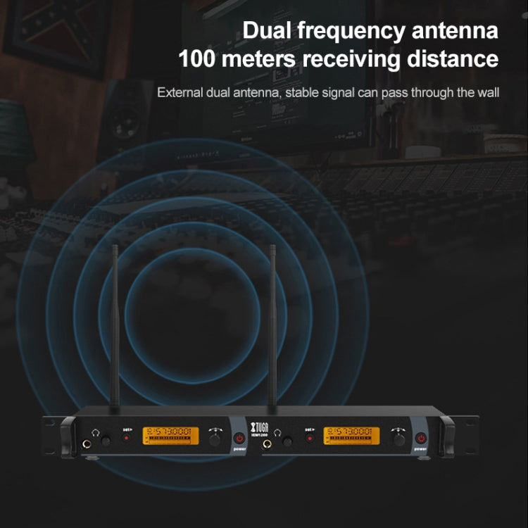 XTUGA IEM1200 Wireless Transmitter 2 Bodypack Stage Singer In-Ear Monitor System(EU Plug) - free shipping - PMC Jewellery - Order now!