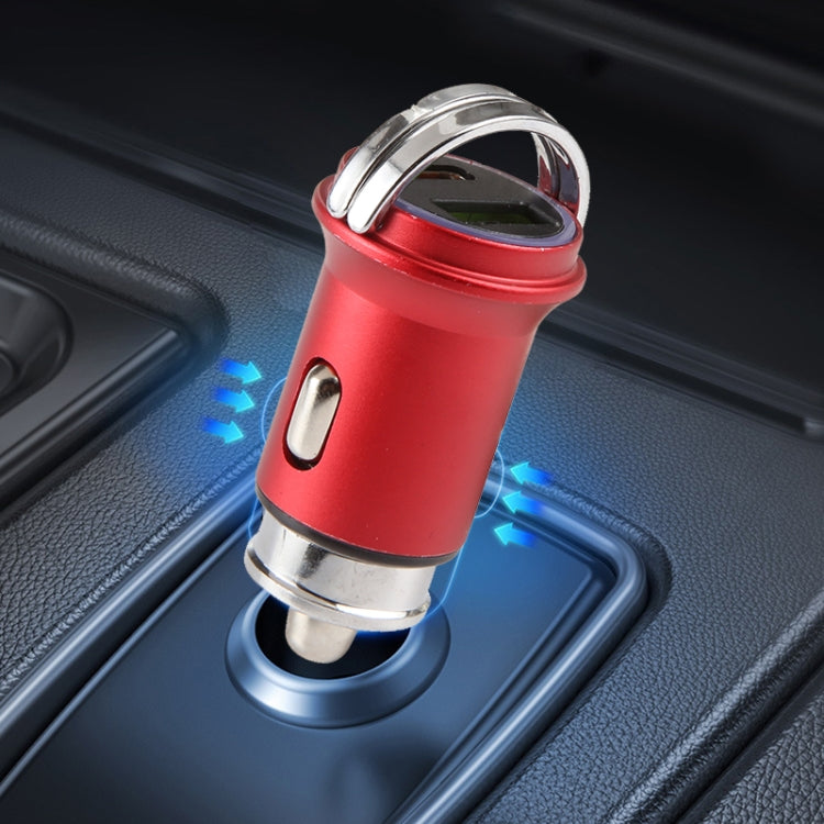 AR-CA08 12W 2A USB-C / Type-C + USB Ports Car Charger (Red) - free shipping - PMC TechLife - Order now!