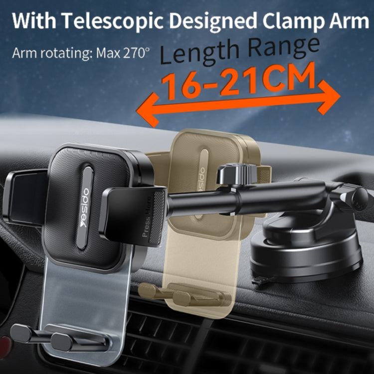 Yesido C261 Suction Cup Type Telescopic Car Phone Holder - Universal Car Holders by Yesido | Online Shopping South Africa | PMC TechLife | Buy Now Pay Later Mobicred
