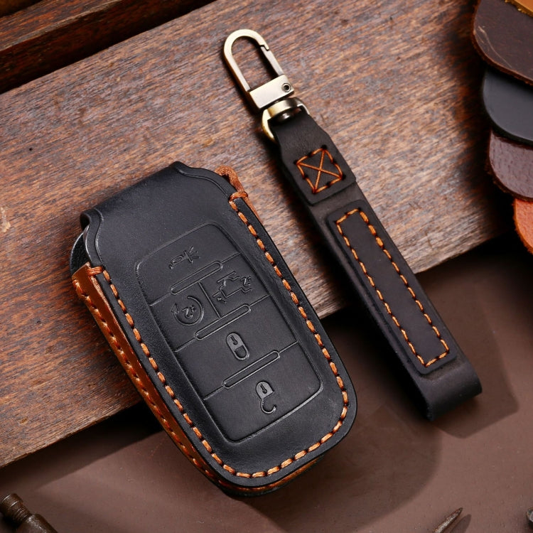 For Dodge Ram 5-button C162 Car Key Leather Protective Case (Black) - Car Key Cases by PMC Jewellery | Online Shopping South Africa | PMC Jewellery | Buy Now Pay Later Mobicred