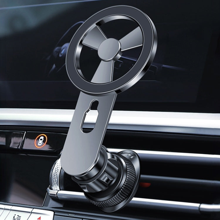 F73 MagSafe Magnetic Suction 360 Degree Rotating Car Phone Holder (Black) - Car Holders by PMC TechLife | Online Shopping South Africa | PMC TechLife | Buy Now Pay Later Mobicred