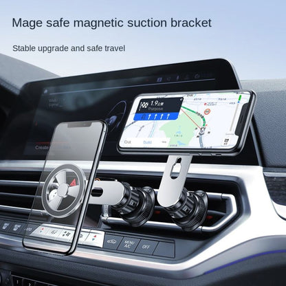 F73 MagSafe Magnetic Suction 360 Degree Rotating Car Phone Holder (Silver) - Car Holders by PMC Jewellery | Online Shopping South Africa | PMC Jewellery | Buy Now Pay Later Mobicred