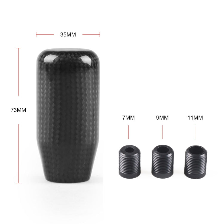 Universal Car Real Carbon Fiber Gear Head (Red) - Shift Knob by PMC TechLife | Online Shopping South Africa | PMC TechLife | Buy Now Pay Later Mobicred
