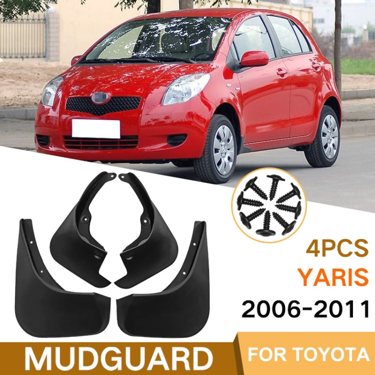 For Toyota Yaris 2006-2011 4pcs/Set Car Auto Soft Plastic Splash Flaps Fender Guard - Mudguards by PMC TechLife | Online Shopping South Africa | PMC TechLife
