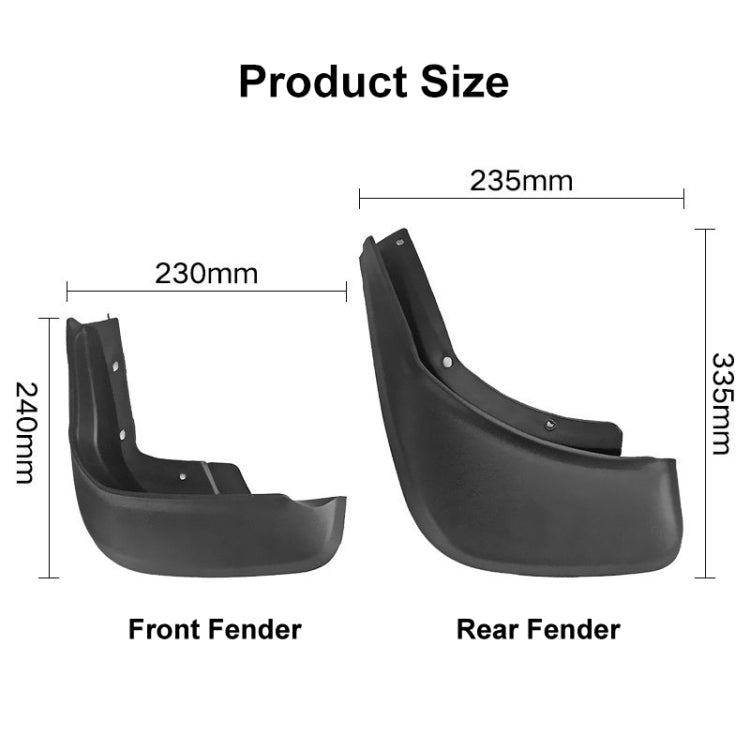 For Volvo XC60 2014-2017 4pcs/Set Car Auto Soft Plastic Splash Flaps Fender Guard - Mudguards by PMC Jewellery | Online Shopping South Africa | PMC Jewellery | Buy Now Pay Later Mobicred