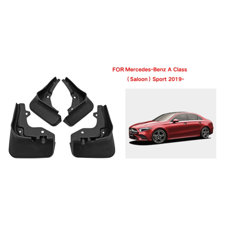 For Mercedes-Benz A-class Sedan Sport 2019-2022 4pcs/Set Car Auto Soft Plastic Splash Flaps Fender Guard - Mudguards by PMC Jewellery | Online Shopping South Africa | PMC Jewellery | Buy Now Pay Later Mobicred