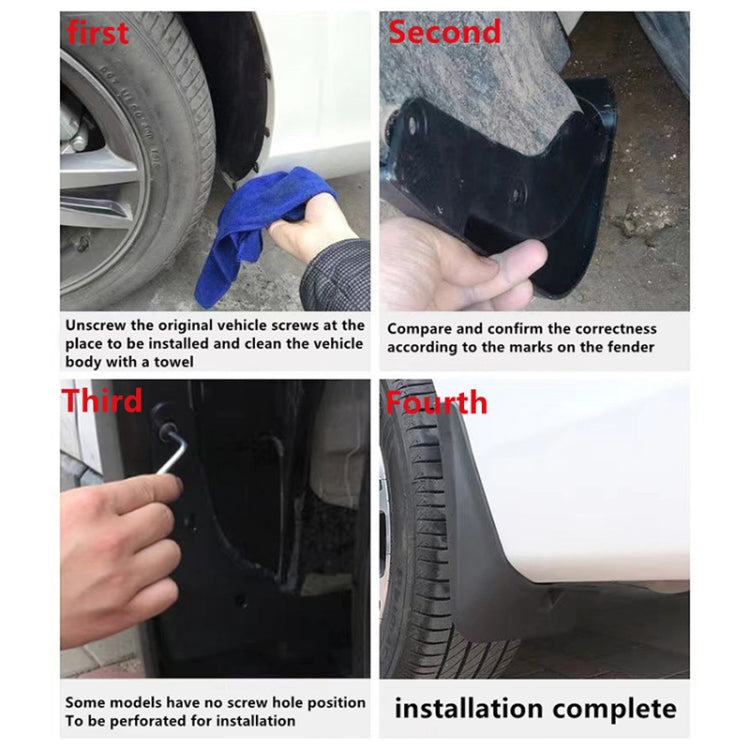 For Jaguar XF 2009-2015 4pcs/Set Car Auto Soft Plastic Splash Flaps Fender Guard - Mudguards by PMC TechLife | Online Shopping South Africa | PMC TechLife | Buy Now Pay Later Mobicred