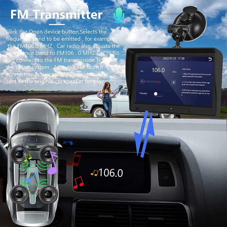 P702D 7 inch Portable Touch Display Wireless Car Navigator Dual-lens Smart Driving Recorder - Car DVRs by PMC TechLife | Online Shopping South Africa | PMC TechLife | Buy Now Pay Later Mobicred