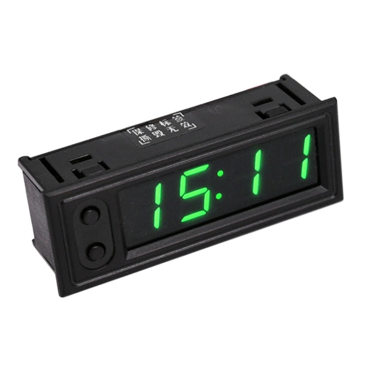 3 in 1 DC5-50V Car High-precision Electronic LED Luminous Clock + Thermometer + Voltmeter (Green) - Clocks & Car Meters by PMC TechLife | Online Shopping South Africa | PMC TechLife | Buy Now Pay Later Mobicred