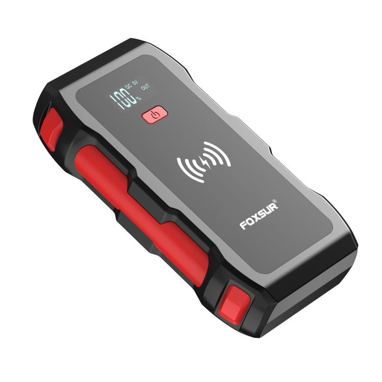 FOXSUR FJS-700 12V Car Multifunctional Wireless Charging Emergency Start Power Supply (Red) - Power Bank by FOXSUR | Online Shopping South Africa | PMC Jewellery | Buy Now Pay Later Mobicred