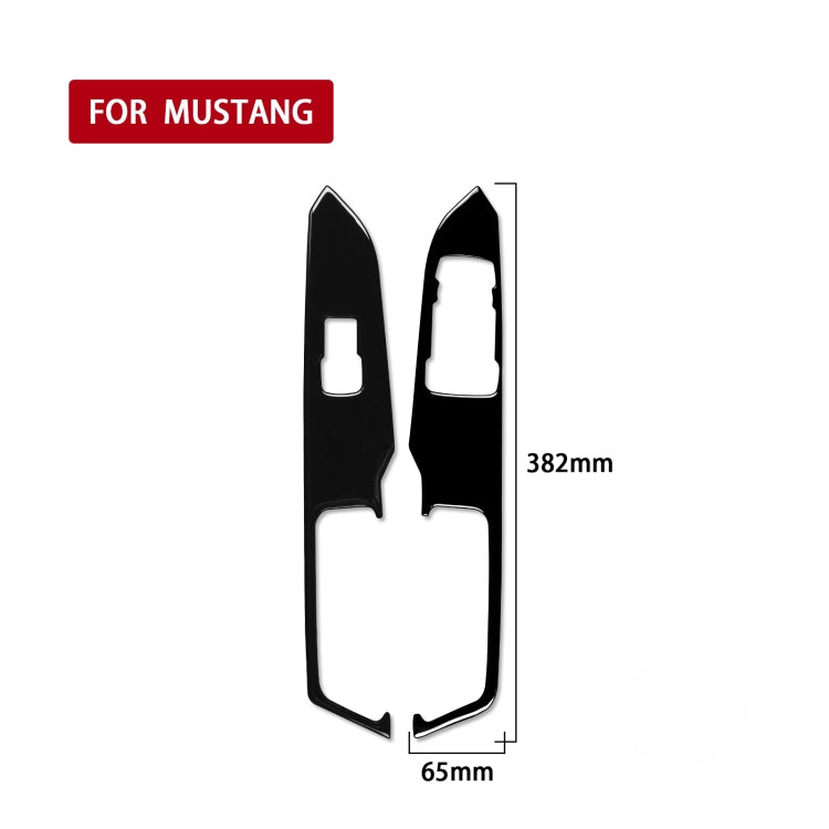 For Ford Mustang 2015-2020 Car Window Lift Decorative Sticker, Right Drive (Black) - Car Interior Mouldings by PMC Jewellery | Online Shopping South Africa | PMC Jewellery | Buy Now Pay Later Mobicred