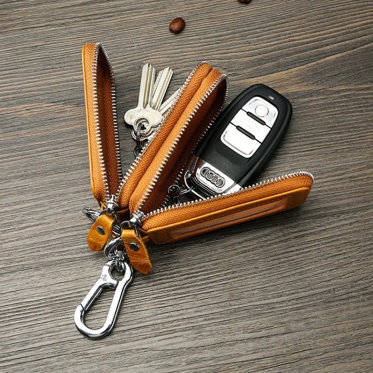 TP-9009 Double-deck Multi-function Car Key Bag(Coffee) - Car Key Cases by PMC TechLife | Online Shopping South Africa | PMC TechLife | Buy Now Pay Later Mobicred