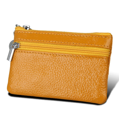 Cowhide Leather Zipper Solid Color Horizontal Card Holder Wallet RFID Blocking Coin Purse Card Bag Protect Case, Size: 11.4*7.4cm(Yellow) - Antimagnetic RFID Package by PMC Jewellery | Online Shopping South Africa | PMC Jewellery | Buy Now Pay Later Mobicred