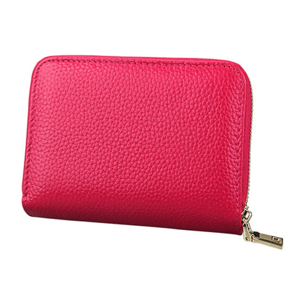 KB132 Female Style Full Grain Cow Leather Multifunctional RFID Wallet/ Card Bag/ Driving License Package(Magenta) - Wallets by PMC Jewellery | Online Shopping South Africa | PMC Jewellery | Buy Now Pay Later Mobicred