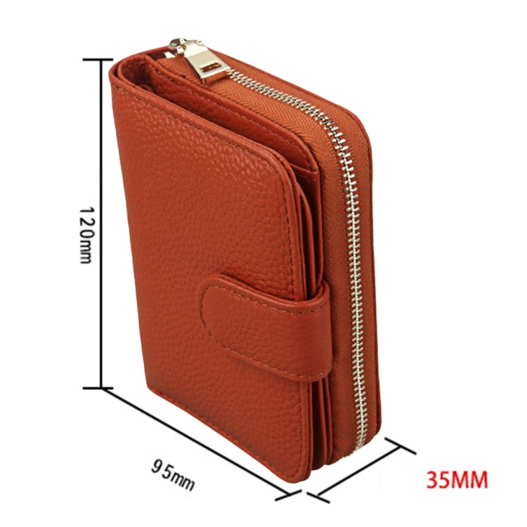 KB132 Female Style Full Grain Cow Leather Multifunctional RFID Wallet/ Card Bag/ Driving License Package(Brown) - Wallets by PMC Jewellery | Online Shopping South Africa | PMC Jewellery | Buy Now Pay Later Mobicred