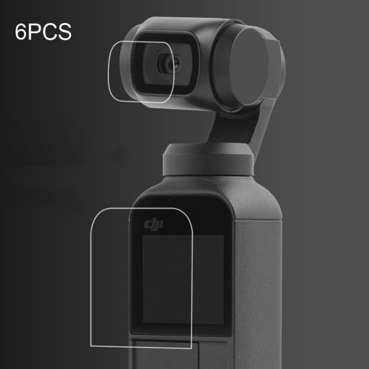 6 PCS HD Lens Protector + Screen Film for DJI OSMO Pocket Gimbal - Protective Film & Stickers by PMC Jewellery | Online Shopping South Africa | PMC Jewellery | Buy Now Pay Later Mobicred
