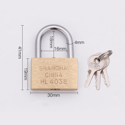 Copper Padlock Small Lock, Style: Short Lock Beam, 30mm Not Open - Padlocks by PMC Jewellery | Online Shopping South Africa | PMC Jewellery