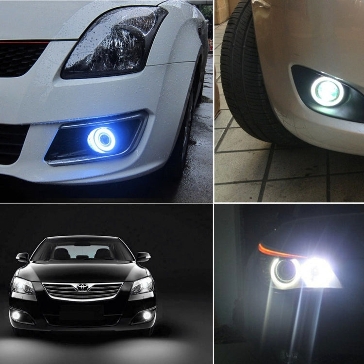 3.0 inch DC 12V 10W 900LM 6500K Car Angel Eyes Fog Lamp Foglight(White Light + White Light) - Fog / Driving Lights by PMC Jewellery | Online Shopping South Africa | PMC Jewellery | Buy Now Pay Later Mobicred