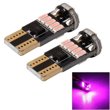 2 PCS DC 12V 2W 240LM 5500K T10-4014-15SMD Car Width Lamp Clearance Light Parking Lights（Pink Light） - Clearance Lights by PMC Jewellery | Online Shopping South Africa | PMC Jewellery | Buy Now Pay Later Mobicred