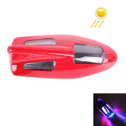 Solar Colorful Light Anti Collision Shark Fin Car Taillight LED Flash Warning Light Caution Light(Red) - Warning Lights by PMC Jewellery | Online Shopping South Africa | PMC Jewellery | Buy Now Pay Later Mobicred