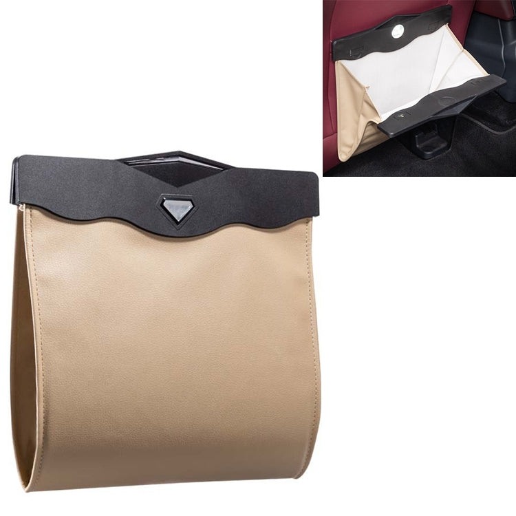 Car Multifunctional LED Design Hanging Folding Garbage Bin Storage Box (Khaki) - Stowing Tidying by PMC TechLife | Online Shopping South Africa | PMC TechLife | Buy Now Pay Later Mobicred