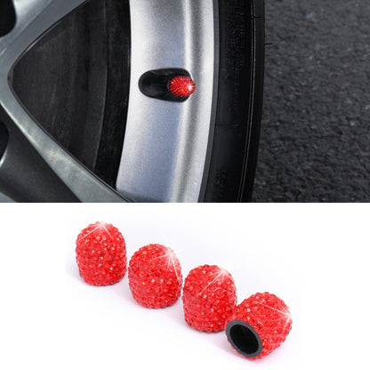 Car Crystal Tire Valve Cap Gas Cap Mouthpiece Cover (Red) - Tire Valve Caps by PMC Jewellery | Online Shopping South Africa | PMC Jewellery | Buy Now Pay Later Mobicred