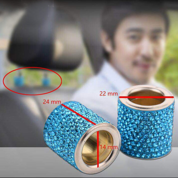 4 PCS Car Crystal Head Pillow Modified Decoration (Yellow) - Seat Accessories by PMC TechLife | Online Shopping South Africa | PMC TechLife | Buy Now Pay Later Mobicred