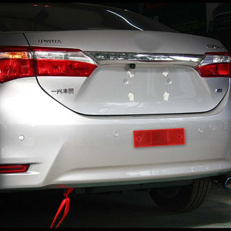 10 PCS Car Rear Bumper Warning Plastic Reflector and Sign(Red) - Reflective Material by PMC TechLife | Online Shopping South Africa | PMC TechLife | Buy Now Pay Later Mobicred