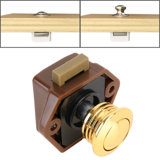 Press Type Drawer Cabinet Catch Latch Release Cupboard Door Stop Drawer Cabinet Locker for RV / Yacht / Furniture(Gold) - Locks & Hasps by PMC Jewellery | Online Shopping South Africa | PMC Jewellery | Buy Now Pay Later Mobicred