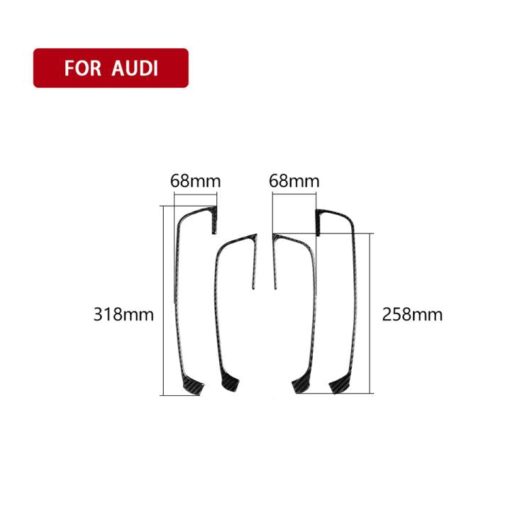4 PCS Car Carbon Fiber Door Button Decorative Frame for Audi A3 2014-2018 - free shipping - PMC TechLife - Order now!