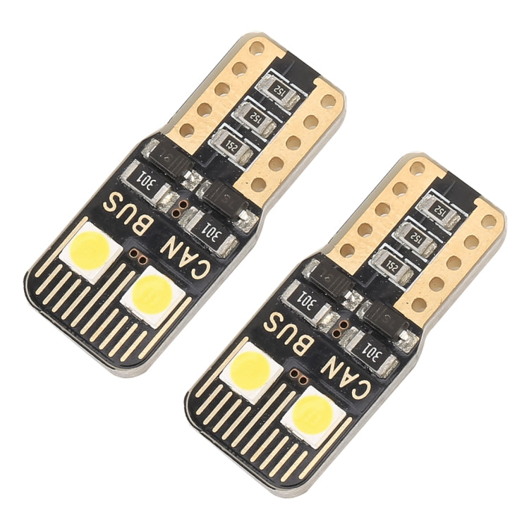 2 PCS T10 / W5W / 168 / 194 DC12V / 1.6W / 6000K / 130LM 4LEDs SMD-3030 Car Clearance Light, with Decoder (White Light) - Clearance Lights by PMC Jewellery | Online Shopping South Africa | PMC Jewellery | Buy Now Pay Later Mobicred