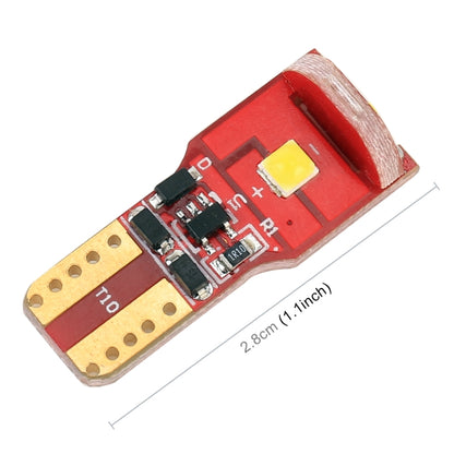 2 PCS T10 / W5W / 168 / 194 DC12V / 1.6W / 6000K / 130LM 3LEDs SMD-3030 Car Red Board Clearance Light (White Light) - Clearance Lights by PMC Jewellery | Online Shopping South Africa | PMC Jewellery | Buy Now Pay Later Mobicred