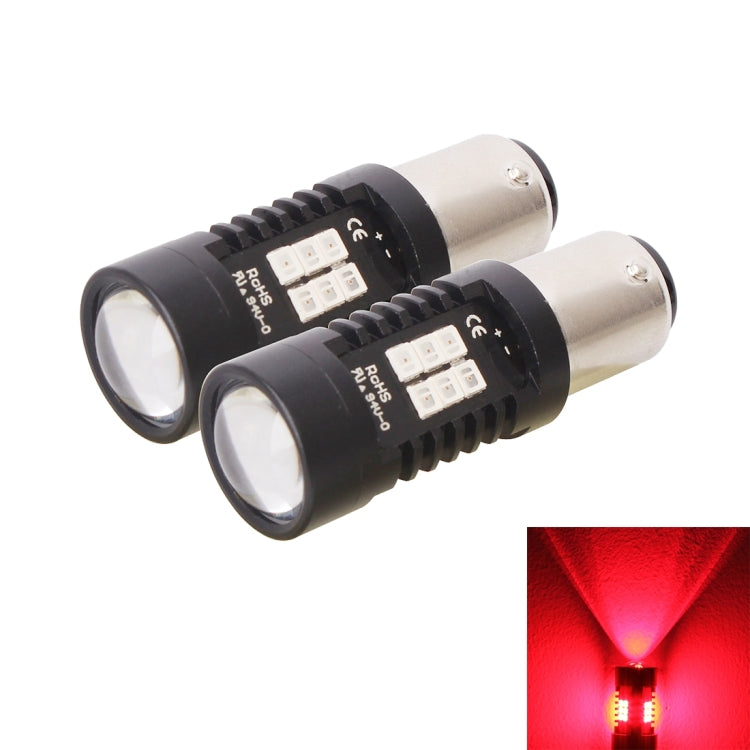 2 PCS 10.5W 1157-2835-21smd Red LED Car Brake Light Tail Light Bulb, DC 12-24V(Red Light) - Brake Lights by PMC Jewellery | Online Shopping South Africa | PMC Jewellery | Buy Now Pay Later Mobicred