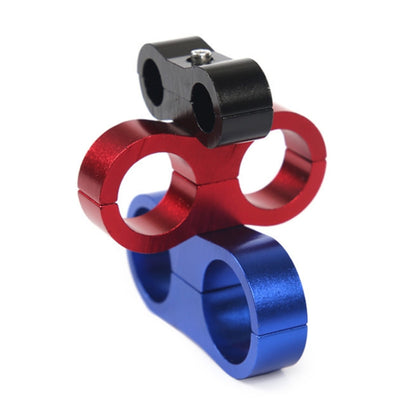 AN8 Automotive 2-hole High Pressure Tubing Fixing Clip Car Tubing Clamp Aluminum Alloy Clip Tubing Separator, Random Color Delivery - Booster Cable & Clip by PMC Jewellery | Online Shopping South Africa | PMC Jewellery | Buy Now Pay Later Mobicred