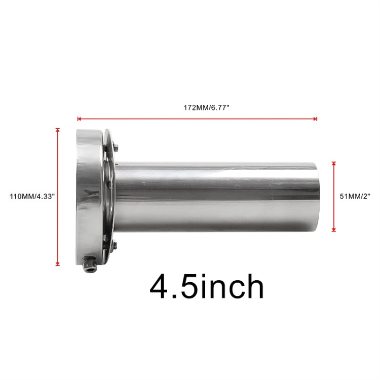 4.5 inch Universal Car 304 Stainless Steel Exhaust Pipe Muffler Adjustable Tail Muffler Tip - Exhaust Pipes by PMC Jewellery | Online Shopping South Africa | PMC Jewellery | Buy Now Pay Later Mobicred